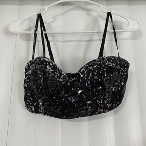 Black Sequence Bralette